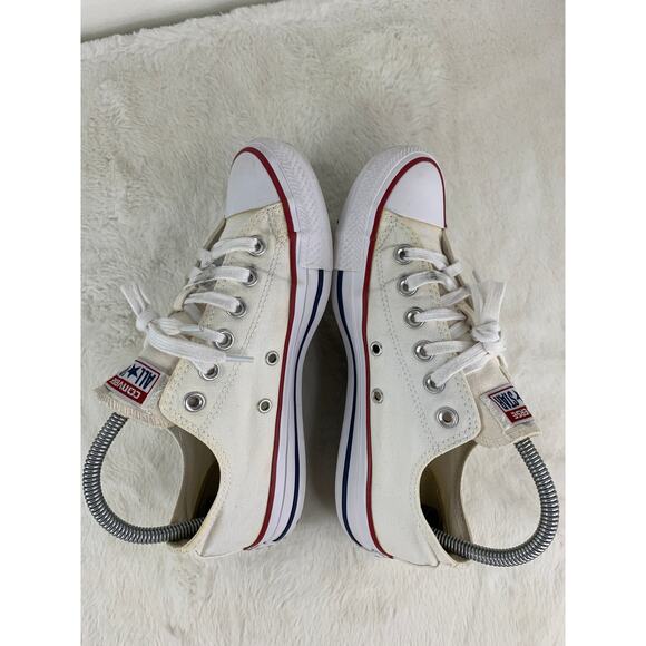 Converse Chuck Taylor All Star White Canvas Low Sneakers Women's 7.5 - Picture 4 of 8